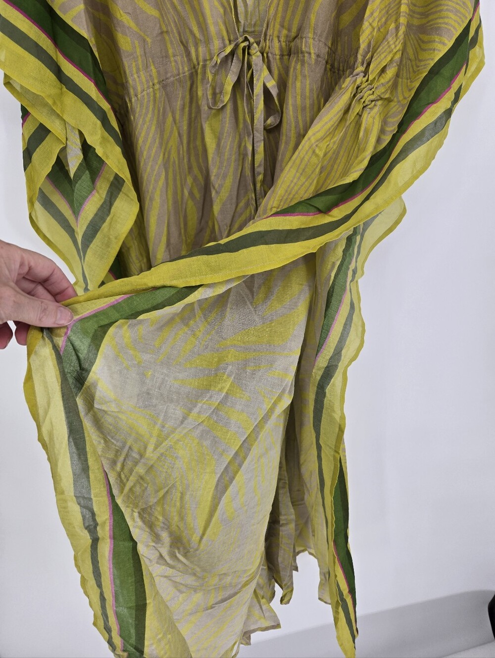 Banana Republic Kaftan Swim Coverup Green Br Palm Print NWT XS / S - Picture 4 of 7